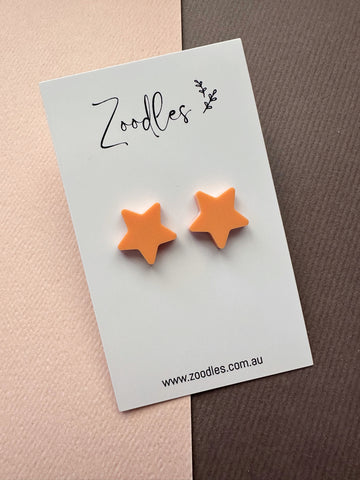 Zoodles Acrylic Studs - Peach Stars