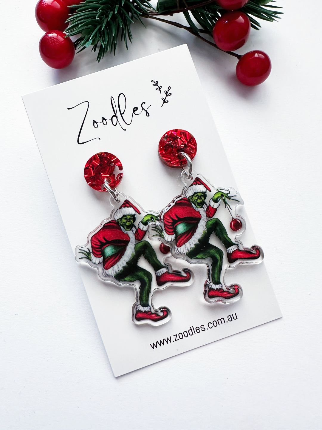 Zoodles Acrylic Dangles - Grinch Dance