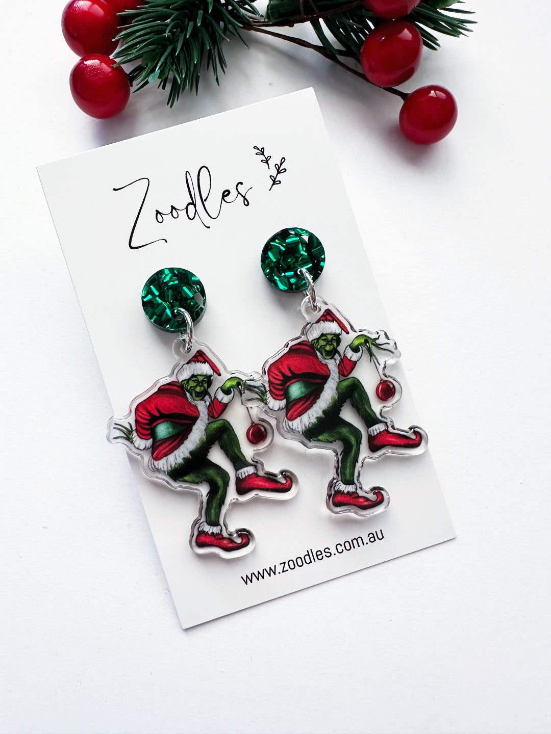 Zoodles Acrylic Dangles - Grinch Dance