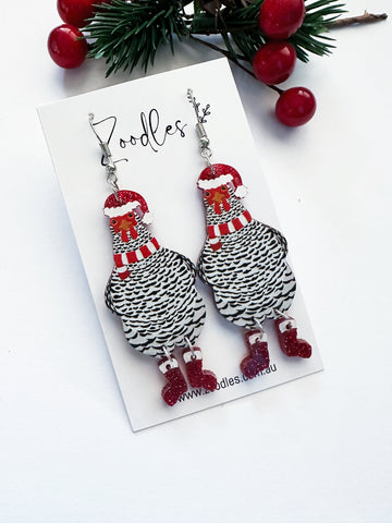 Zoodles Hook Dangles - Speckled Chicken in Boots