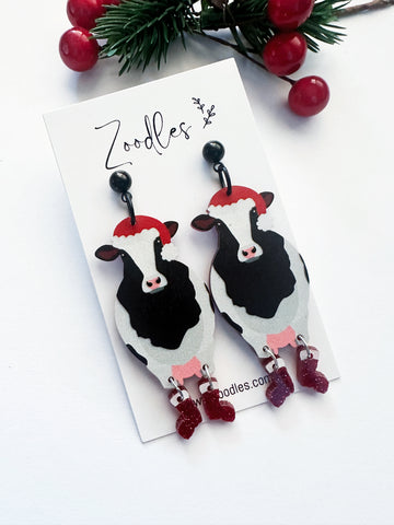 Zoodles Acrylic Dangles - Cows in Boots