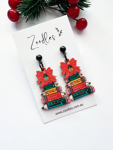 Zoodles Wooden Dangles - Pencil Christmas Tree
