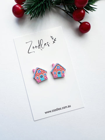 Zoodles Acrylic Gingerbread House Studs