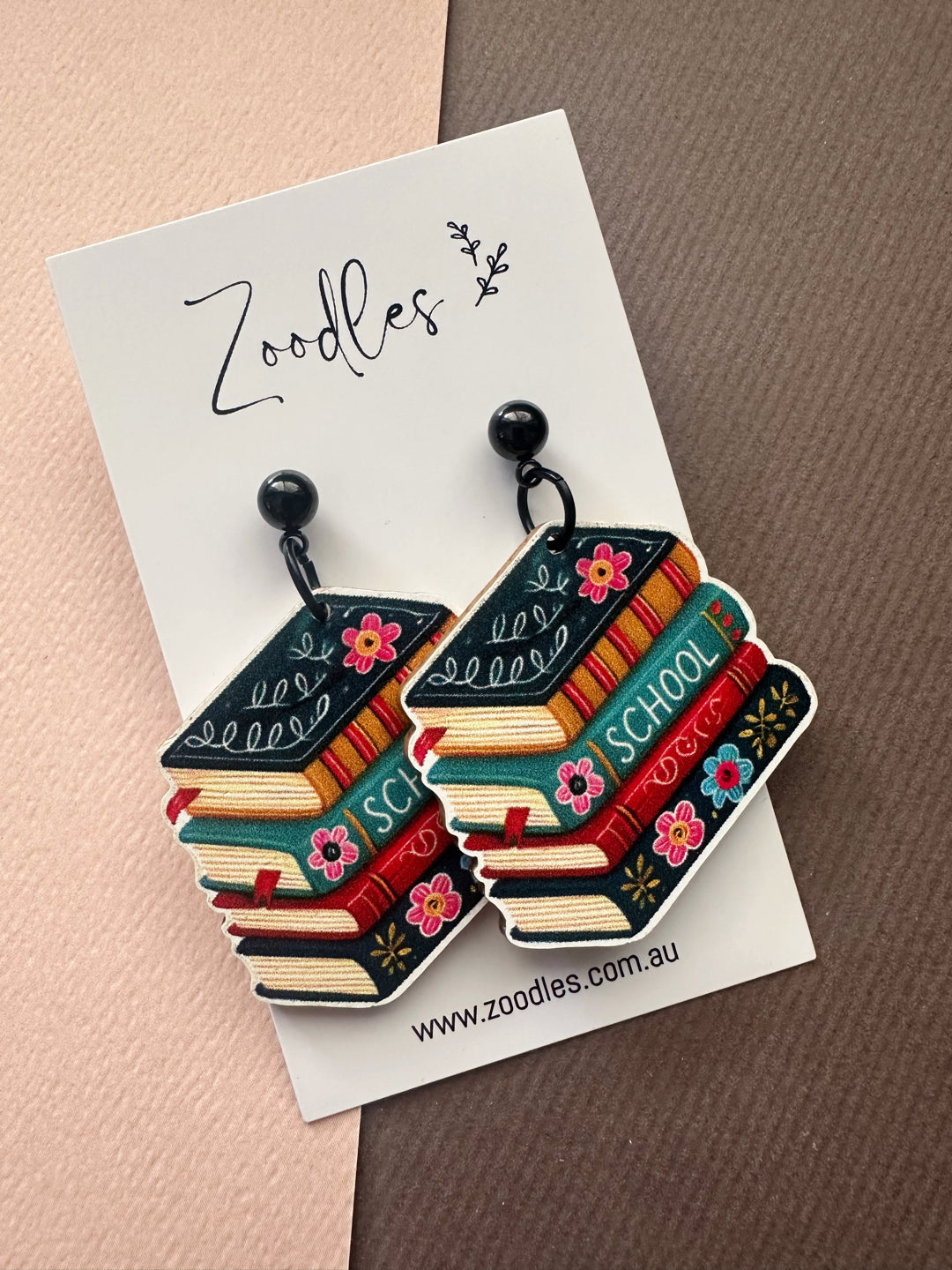 Zoodles Wooden Dangles - Book Stack