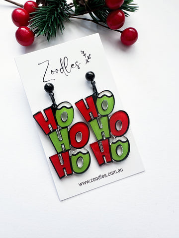 Zoodles Acrylic Dangles - Grinch HoHoHo