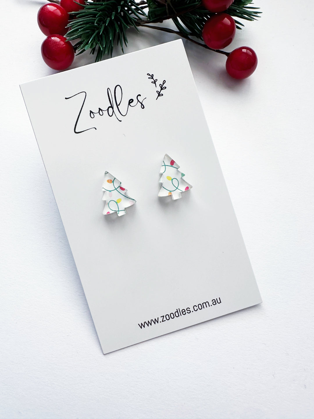 Zoodles Acrylic Christmas Tree Studs