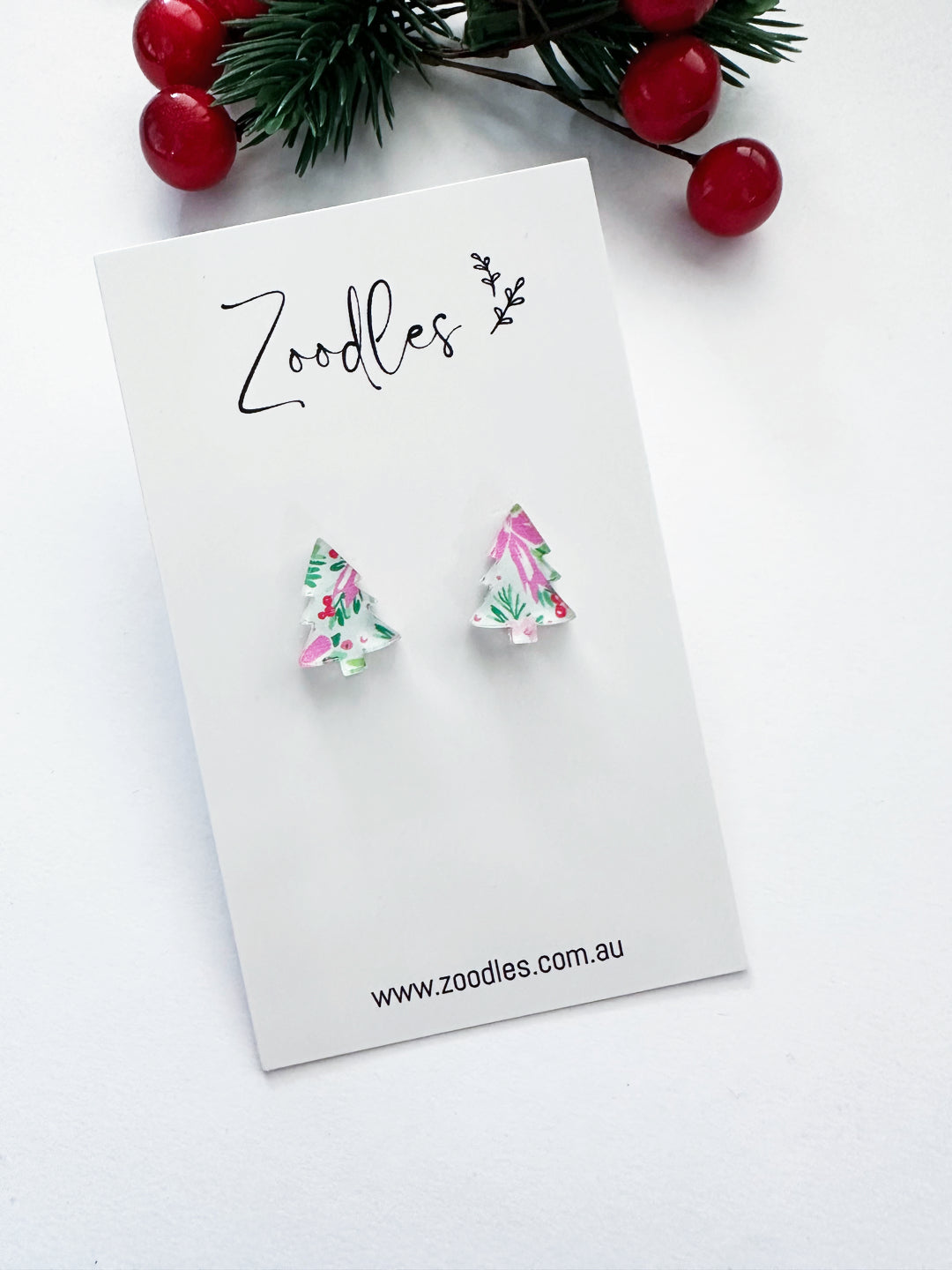 Zoodles Acrylic Christmas Tree Studs