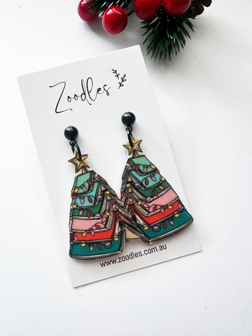 Zoodles Acrylic Dangles - Book Christmas Tree