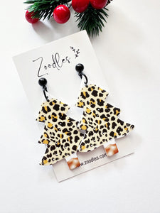 Zoodles Acrylic Dangles - Leopard Christmas Tree