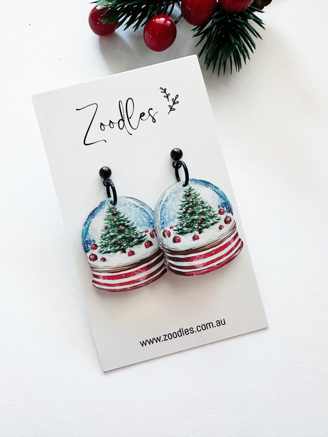 Zoodles Acrylic Dangles - Snow Globes