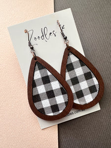 Zoodles Hook Dangles - Gingham Teardrop