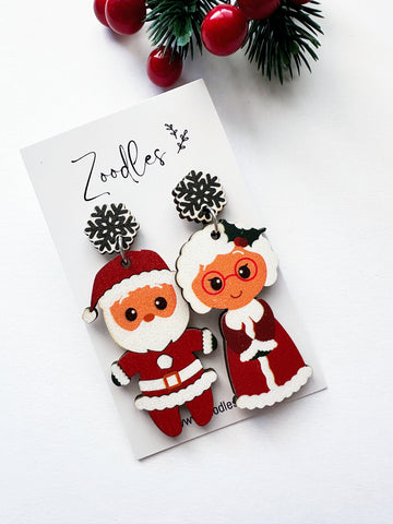 Zoodles Wooden Dangles - Mr & Mrs Claus