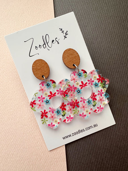 Zoodles Acrylic Dangles - Pretty Petals