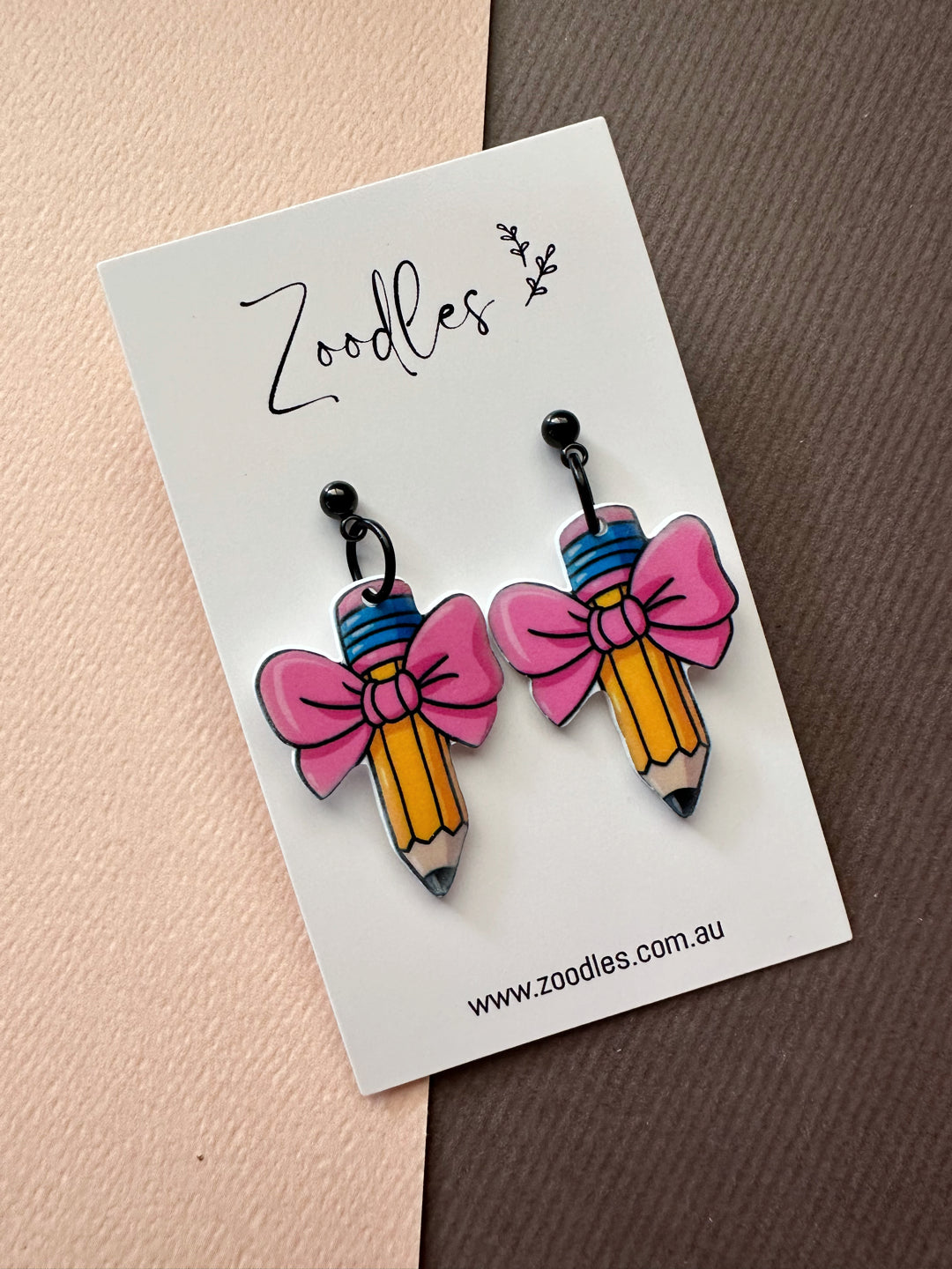 Zoodles Acrylic Dangles - Pencils