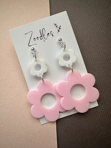 Zoodles Acrylic Dangles - Flower Duo