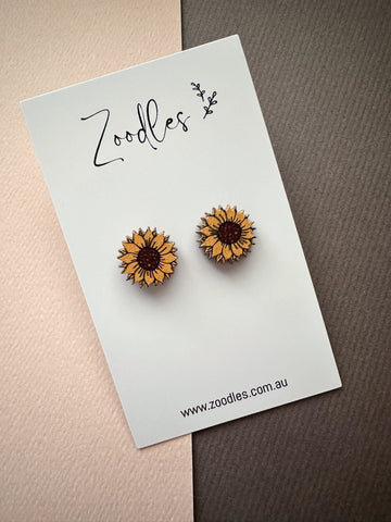 Zoodles Chunky Wooden Studs - Sunflowers