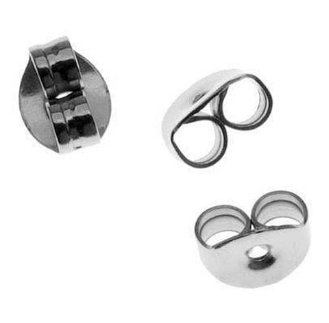 Stainless Steel Butterfly Earring Nuts - 10 pack