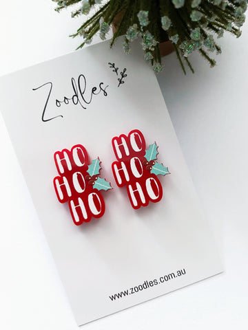 Zoodles Acrylic Studs - Ho Ho Ho